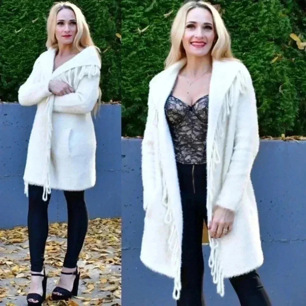FAITH Fuzzy Knit Cardigan